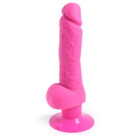 Shower Stud Realistic Dildo Vibrator with Suction Cup and Balls