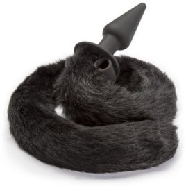 Frisky Faux Fur Cat Tail Silicone Butt Plug