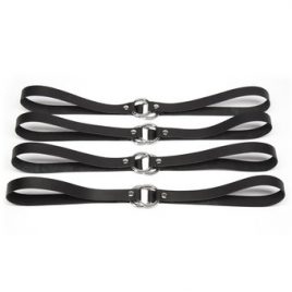 DOMINIX Deluxe Leather Bed Corner Straps (4 Pack)