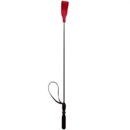 Bondage Boutique Red Leather Slim Riding Crop Whip