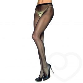 Leg Avenue Sheer Nylon Crotchless Tights
