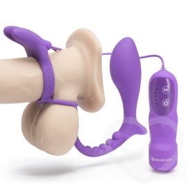 Fantasy C-Ringz Ass-Gasm Silicone Vibrating Rabbit Cock Ring and Butt Plug