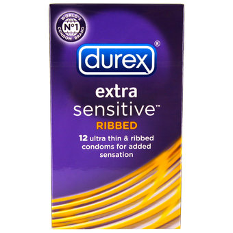 Durex Extra Sensitive Ribbed Condoms (12 Pack)