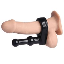 Doc Johnson Platinum The Double Dip Silicone Cock Ring and Probe