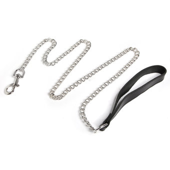 Bondage Boutique Chain Lead with Leather Handle