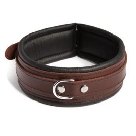 DOMINIX Deluxe BRAUN Leather Collar