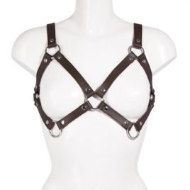 DOMINIX Deluxe BRAUN Leather Chest Harness