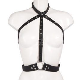 DOMINIX Deluxe Studded Leather Chest Harness