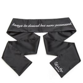 Coco de Mer ‘Always Be Desired…’ Black Blindfold