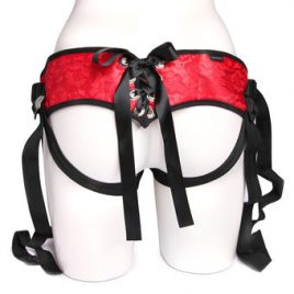 Sportsheets Chantilly Lace Corset-Back Unisex Strap On Harness