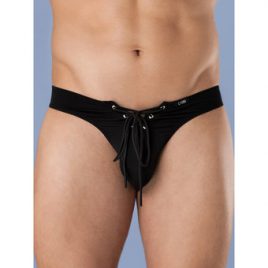 LHM Microfiber Lace Up Thong for Men