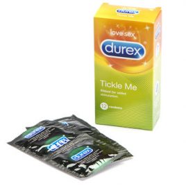 Durex Tickle Me Ribbed Condoms (12 Count)