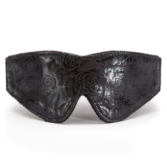 Bondage Boutique Black Rose Faux Fur Lined Blindfold