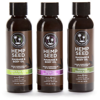 Earthly Body Hemp Seed Massage Oil Gift Set (3 x 1 fl. oz)