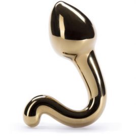 Icicles Gold Elegant Bulb Glass Tailed Butt Plug