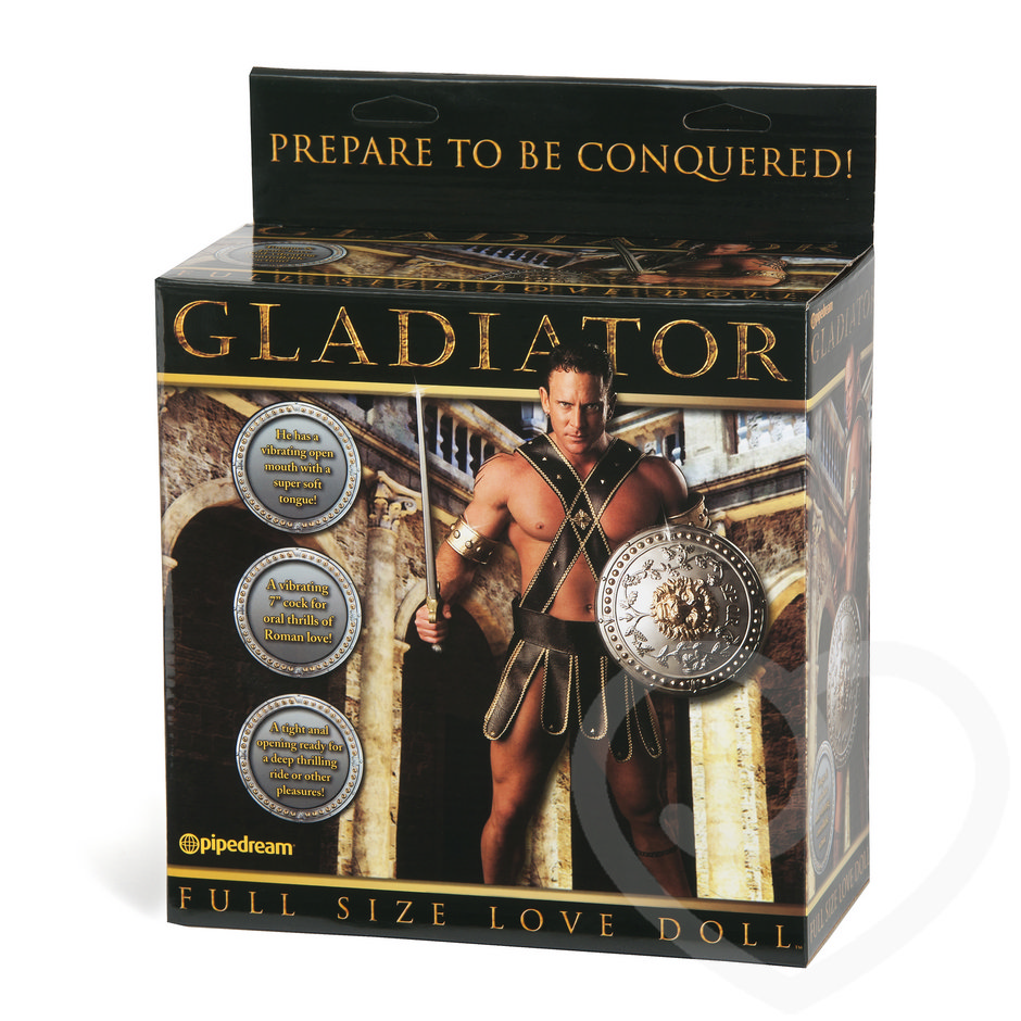 Gladiator Inflatable Male Sex Doll with 7 Inch Realistic Dildo 985g