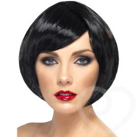 Babe Black Short Bob Wig with Fringe