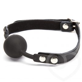 Bondage Boutique Faux Leather Medium Silicone Ball Gag