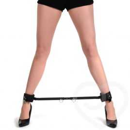 Bondage Boutique Expandable Spreader Bar with Leather Cuffs