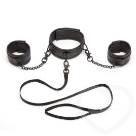 Bondage Boutique Faux Leather Collar and Cuff Set