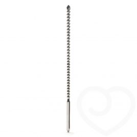 Sextreme 8mm Double Ended Stainless Steel Ribbed Urethral Dilator