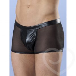 LHM Wet Look and Sheer Mesh Boxer Shorts