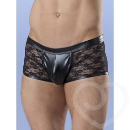 LHM Wet Look and Lace Boxer Shorts