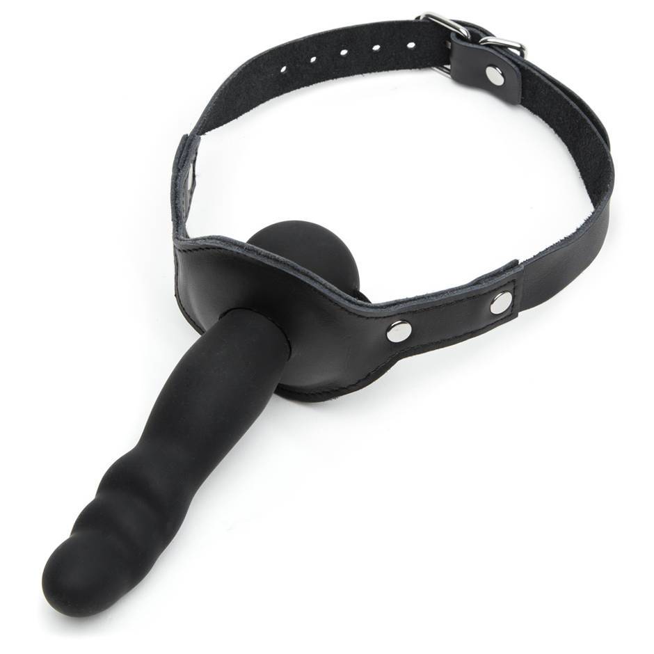 Bondage Boutique Large Silicone Ball Gag with Dildo