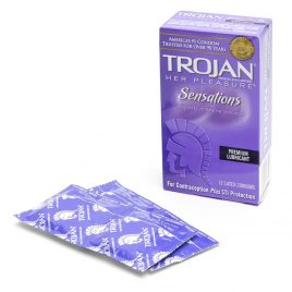 Trojan Her Pleasure Sensations Large Condoms (12 Pack)