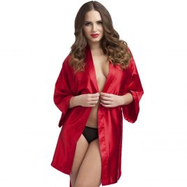 Lovehoney Short Red Satin Robe