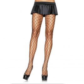 Leg Avenue Diamond Net Black Tights