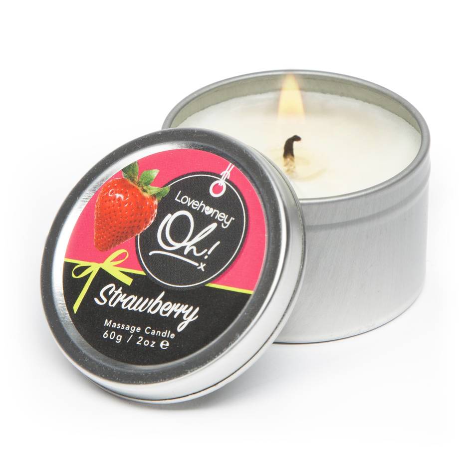 Lovehoney Oh! Strawberry Lickable Massage Candle 2.1oz