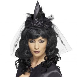 Fever Black Mini Witch Hat