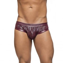 Male Power Burgundy Metallic Stripe Jock Strap