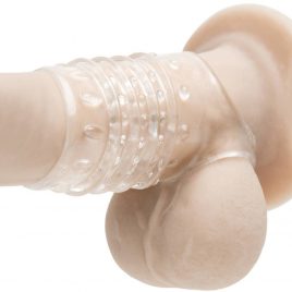 Stimulation Enhancer Clear Textured Penis Sleeve
