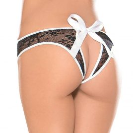 Escante Crotchless Open Back French Maid Panties