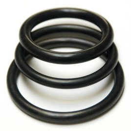 KinkLab Rubber Cock Rings, 3-Pack