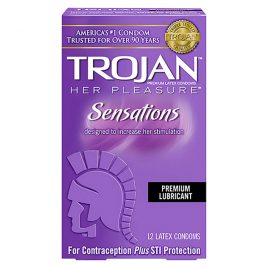 Trojan Her Pleasure Sensations Lubricated Condoms - 100-Pack