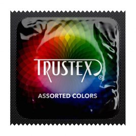 Trustex Assorted Colors Lubricated Condoms - 100-pack