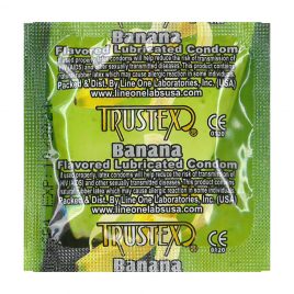 Trustex Banana Flavored Lubricated Condoms - 36-pack