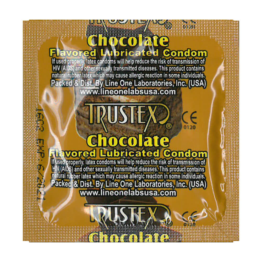 Trustex Chocolate Flavored Lubricated Condoms - 100-Pack
