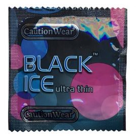 Caution Wear Black Ice Ultra Thin Condoms - 100-Pack
