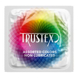 Trustex Assorted Colors Non-Lubricated Condoms - 12-pack