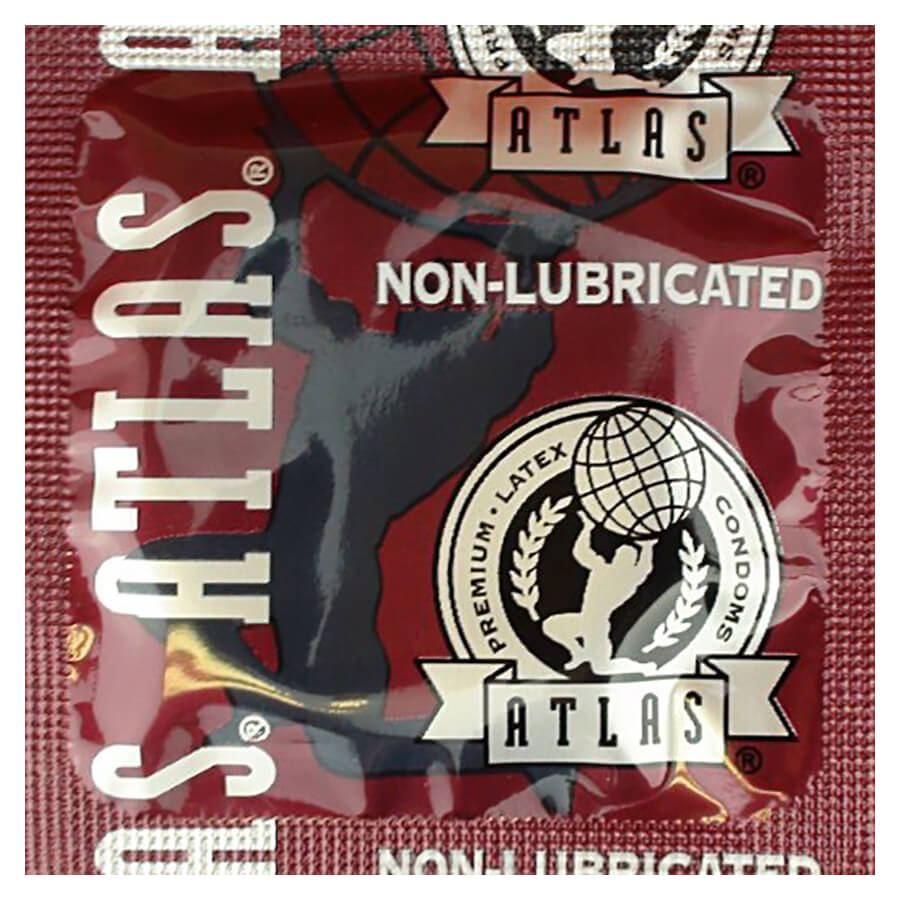 Atlas Non-Lubricated Condoms - 100-Pack