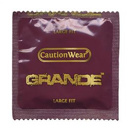Caution Wear Grande Lubricated Condoms - 36-Pack