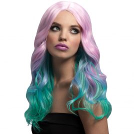 Fever Multicolor Pastel Ombre Long Wave Wig