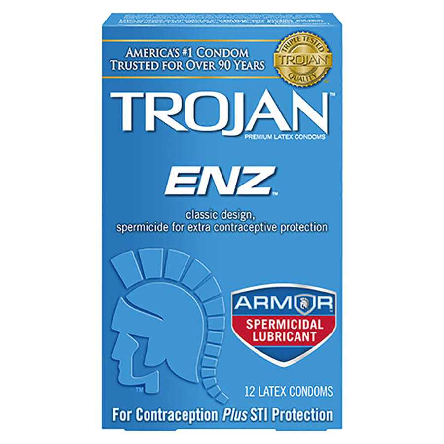 Trojan ENZ Spermicidal Lubricated Condoms - 100-Pack