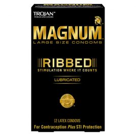 Trojan MAGNUM Ribbed Lubricated Condoms - 108-Pack