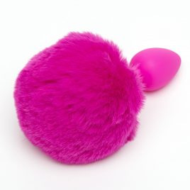 Playful Silicone Small Bunny Tail Butt Plug