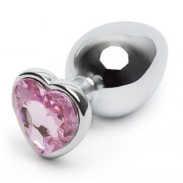 Lovehoney Jewelled Heart Metal Large Butt Plug 3.5 Inch